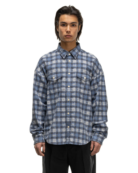 Pioneer Khadi Check L/S Navy | HAVEN