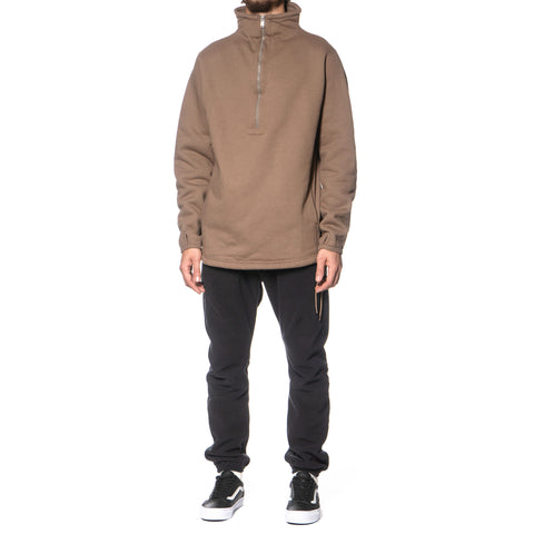 Cyclist Half Zip Cotton Sweat Beige