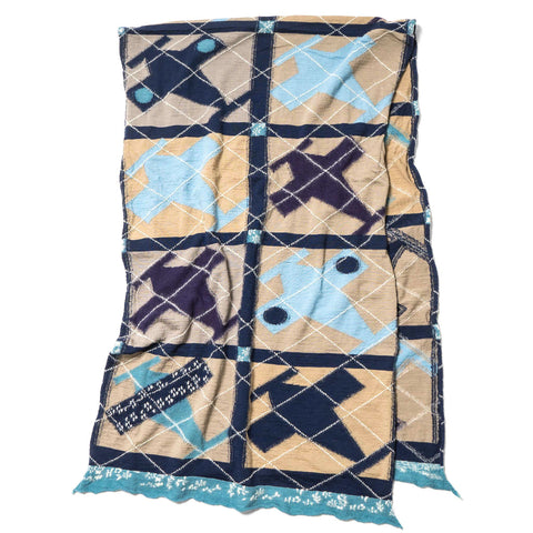 KAPITAL Compressed Wool Scarf Aviator Quilt