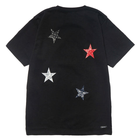 SOPHNET. Bandana Star Applique Tee Black