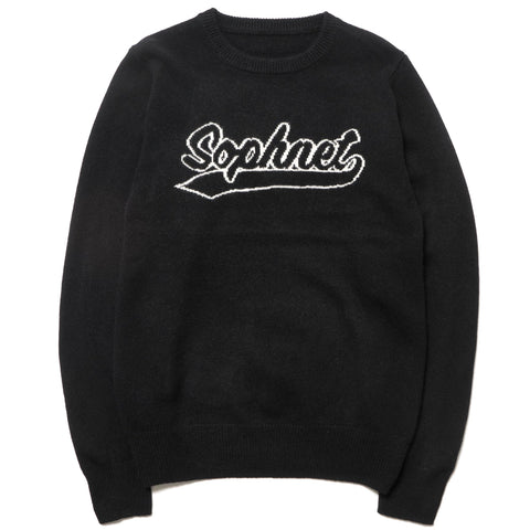 SOPHNET Tail Logo Crew Neck Knit Black