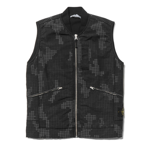 stone island Full Compact Rip Stop SI Check Grid Camo Garment Dyed Vest
