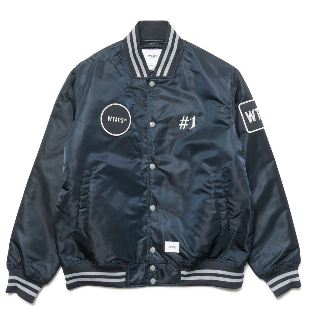 先着 L WTAPS BENCH JACKET NYLON SATIN NAVY - ジャケット/アウター