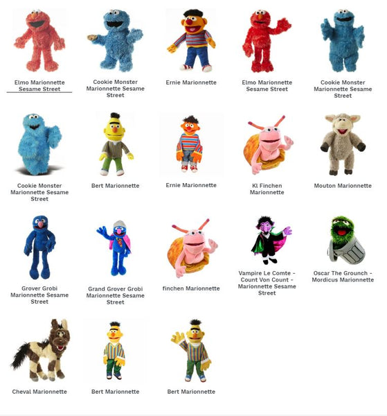 Marionnettes de la gamme Sesame Street