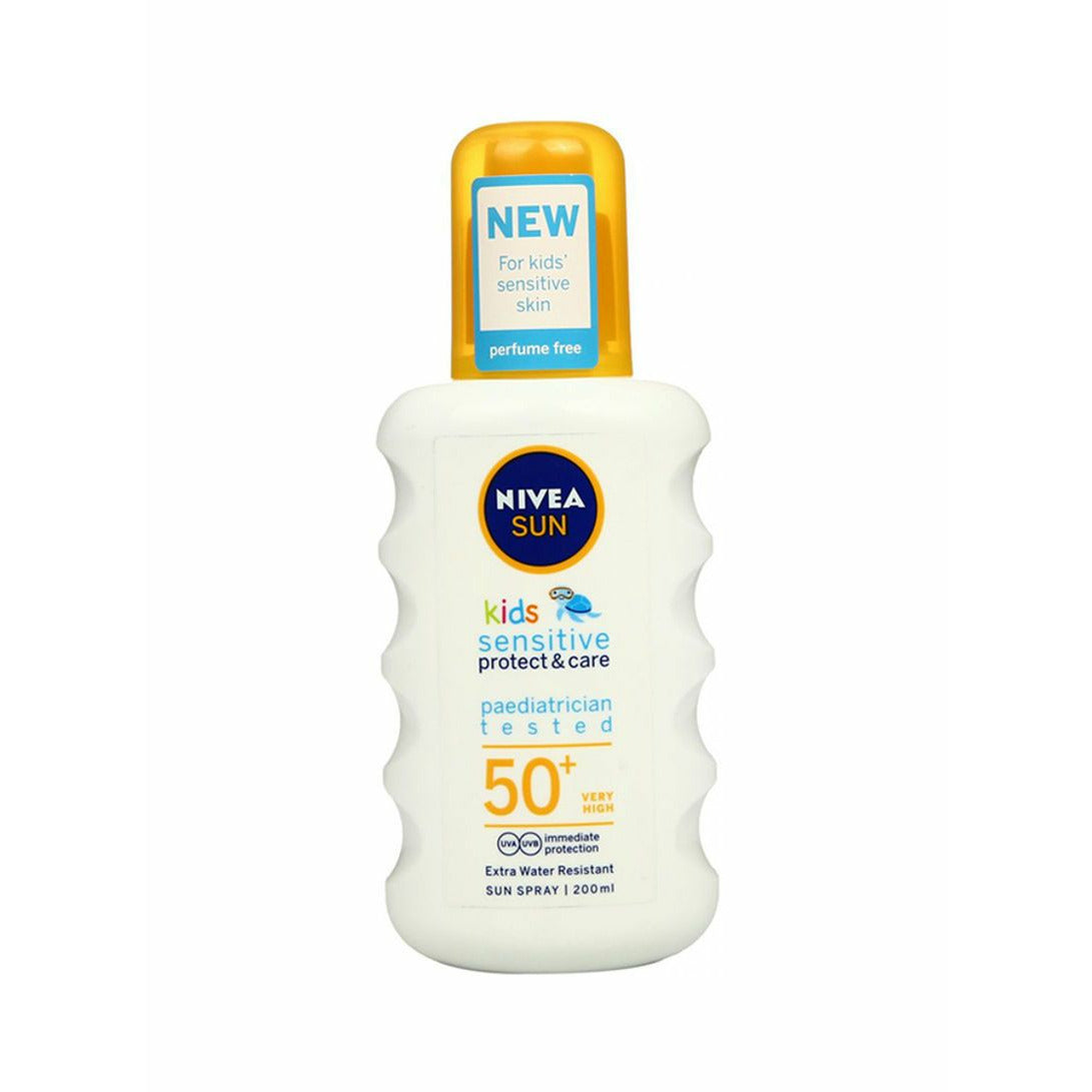 tong Onzin melk Nivea Kids Sensitive Protect & Care SPF 50+ Extra water resistant 200m –  British Pharmacare