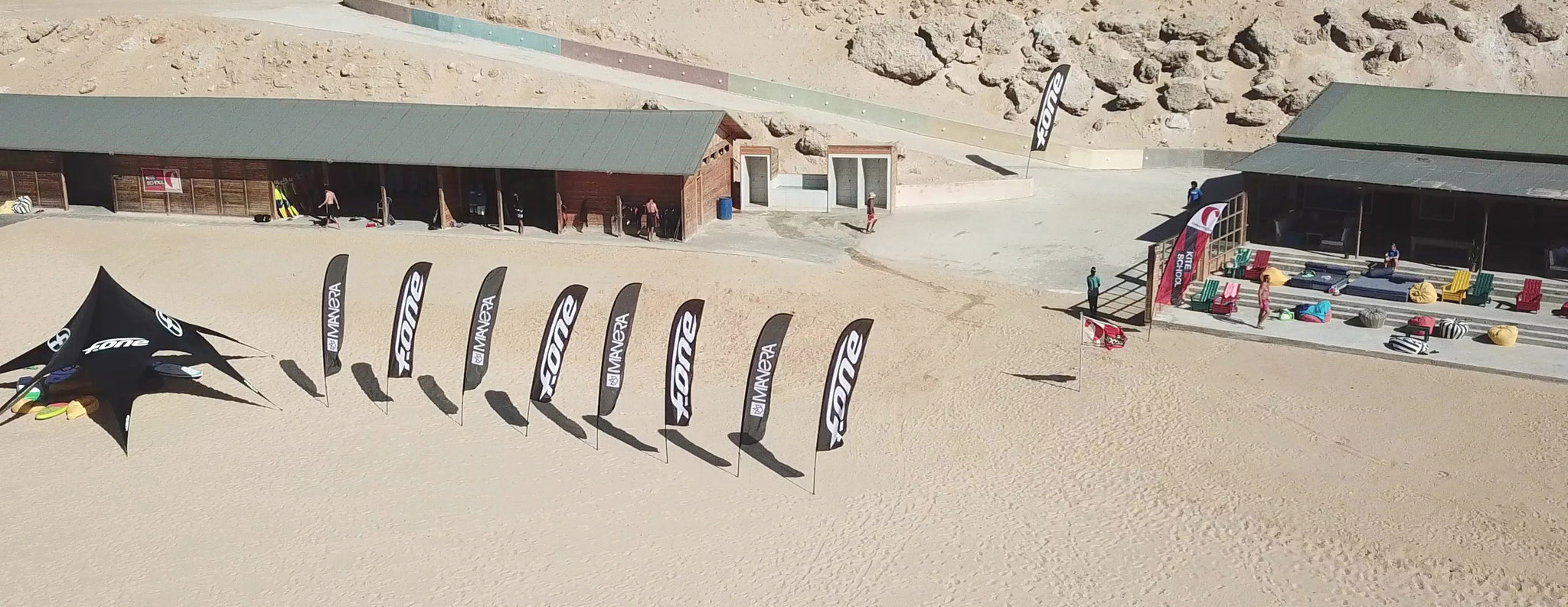 Das F-ONE Procenter des Kiteboarding Club in Dakhla in Marokko