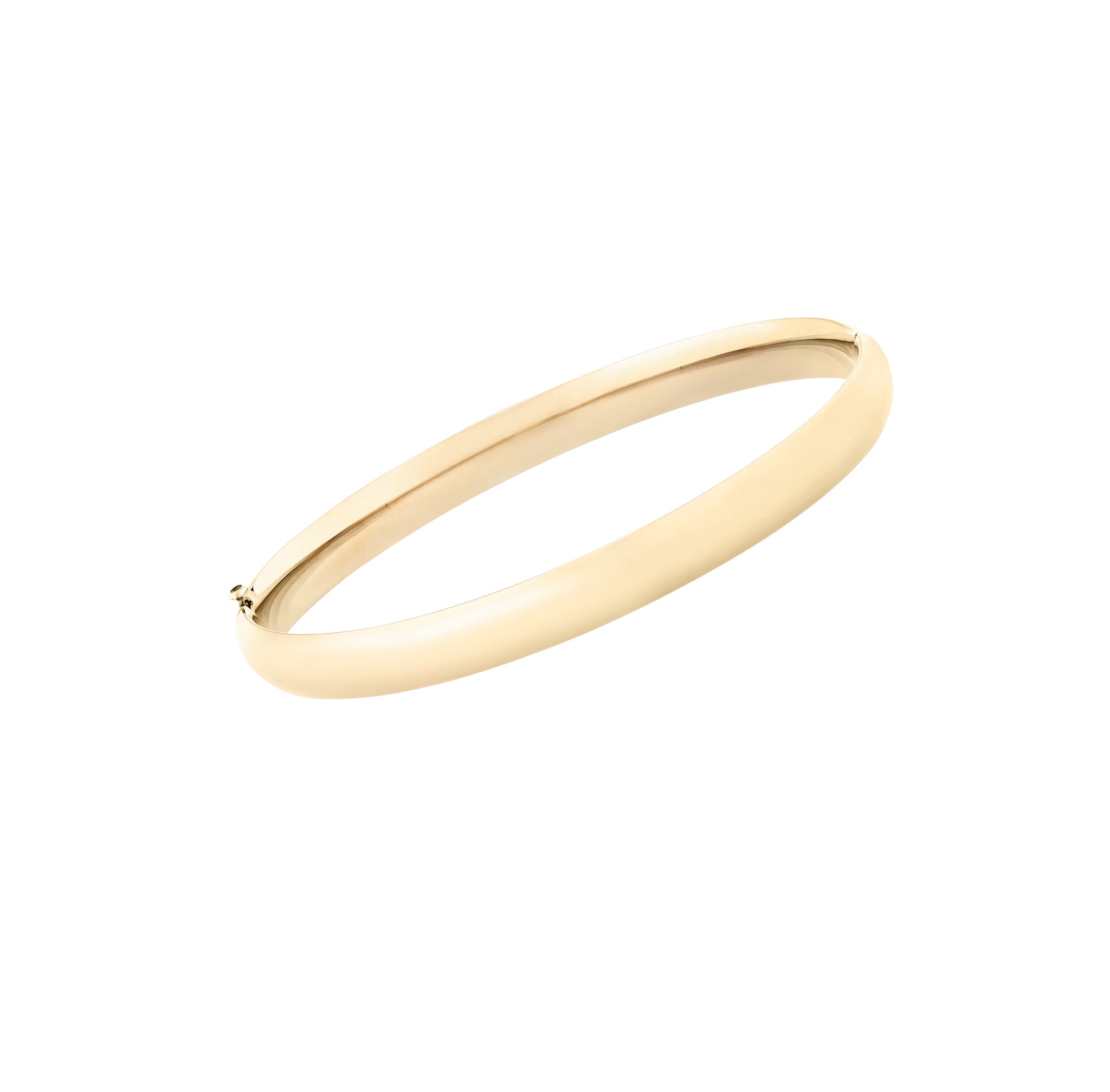 LIFETIME GUARANTEE LG or XL6mm 14K GOLD ep Solid BANGLE Ladies 