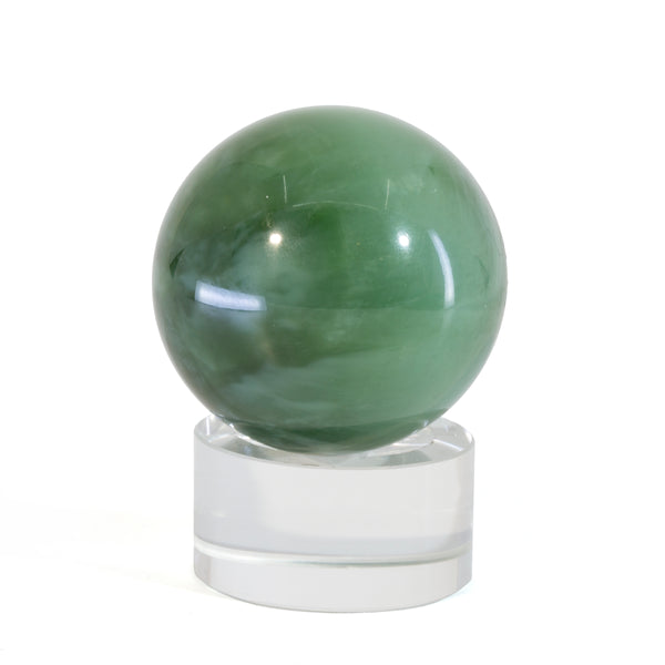 Jade sphere polished natural jade 2 inch diameter 