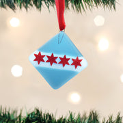 Chicago Flag Glass Ornament | Field Museum Store