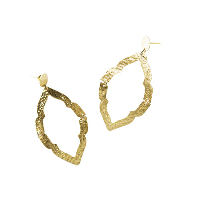 Nihira Ashram Window Gold Earrings | Field Museum Store