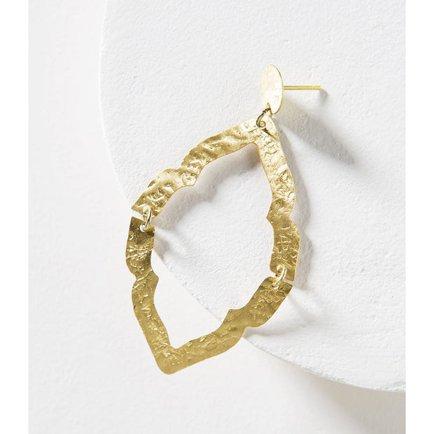 Nihira Ashram Window Gold Earrings | Field Museum Store