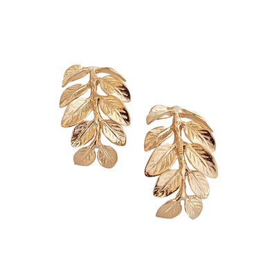 Falling Leaf Earrings - Gold