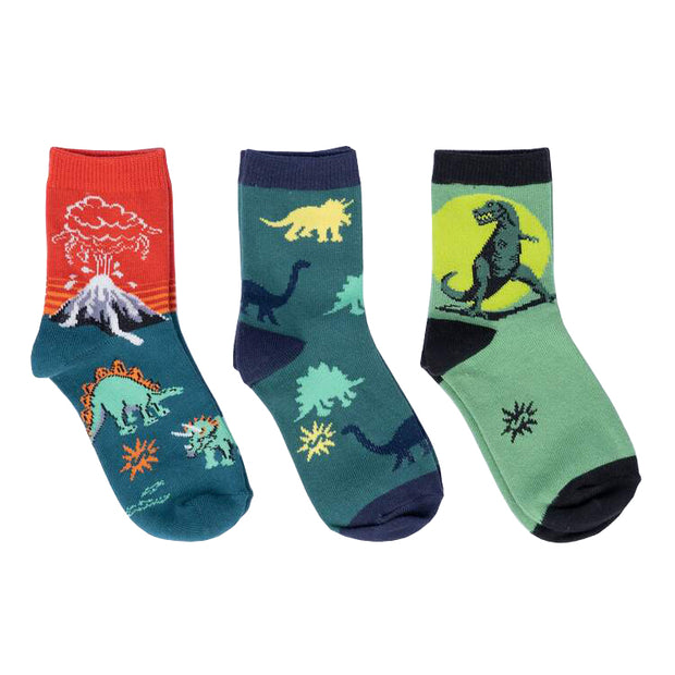 Dinosaur Days Youth Socks 3-Pack