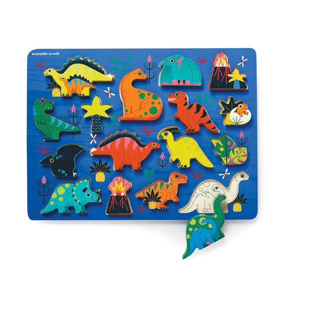 Dinosaurs Let's Play 16 Piece Wood Puzzle | Field Museum Store