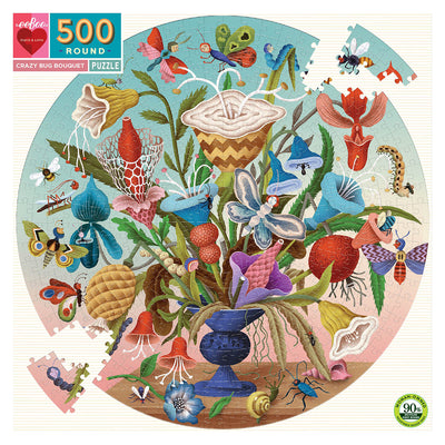 Crazy Bug Bouquet 500 Piece Round Puzzle | Field Museum Store