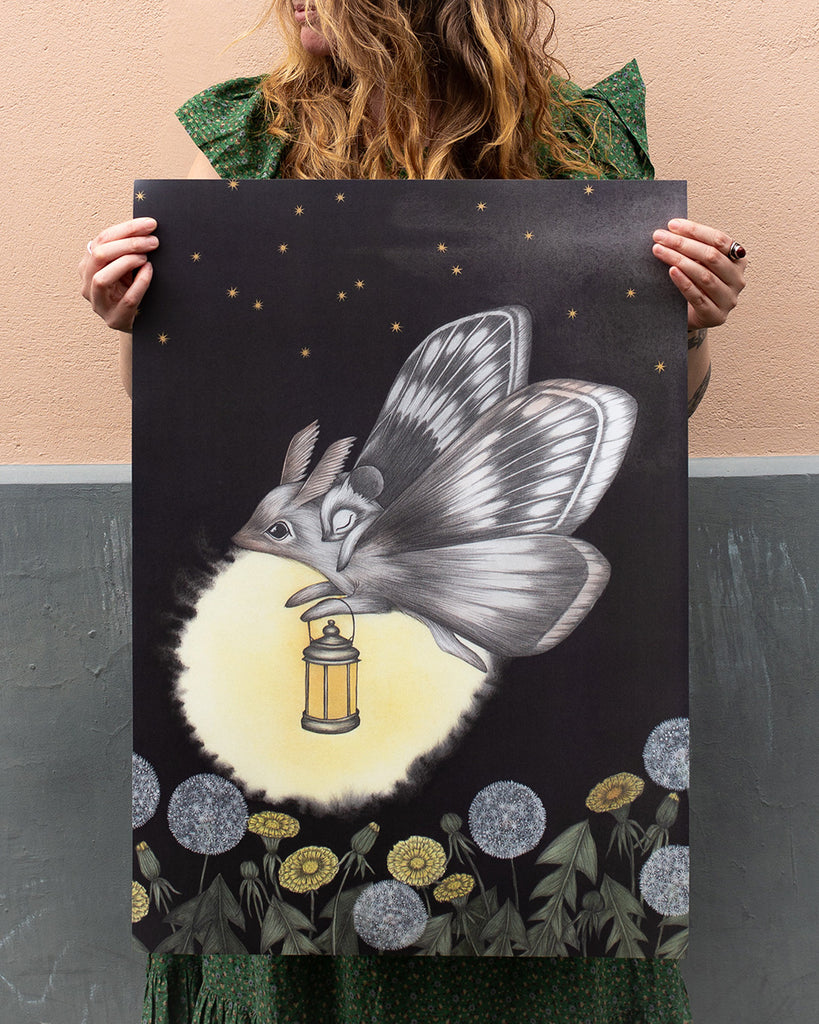 Dandelion Child Large Art Print Kajsa Wallin
