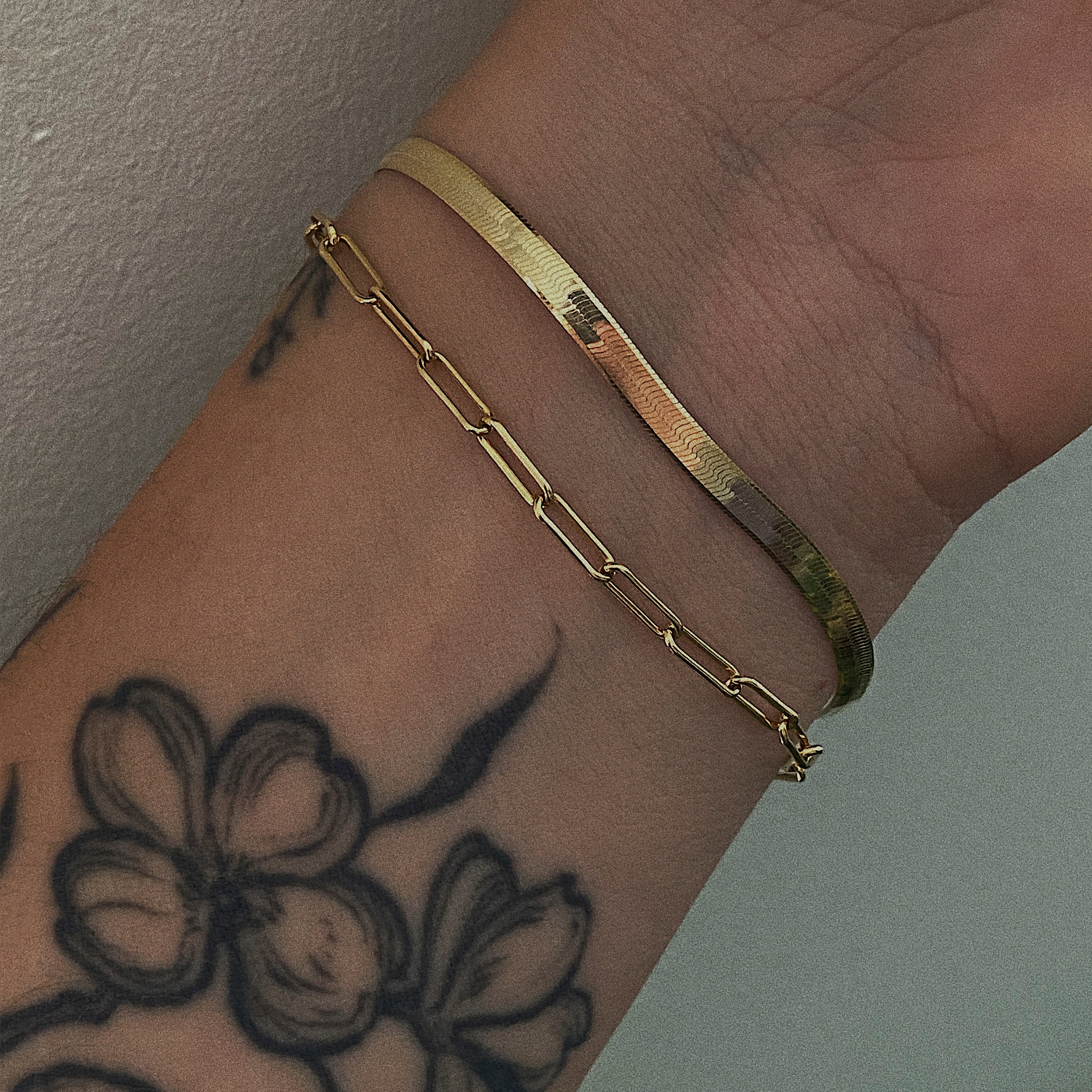 The Herringbone Chain Bracelet