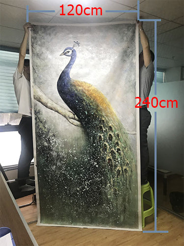Canvas Wall Art Blue Peacock Order