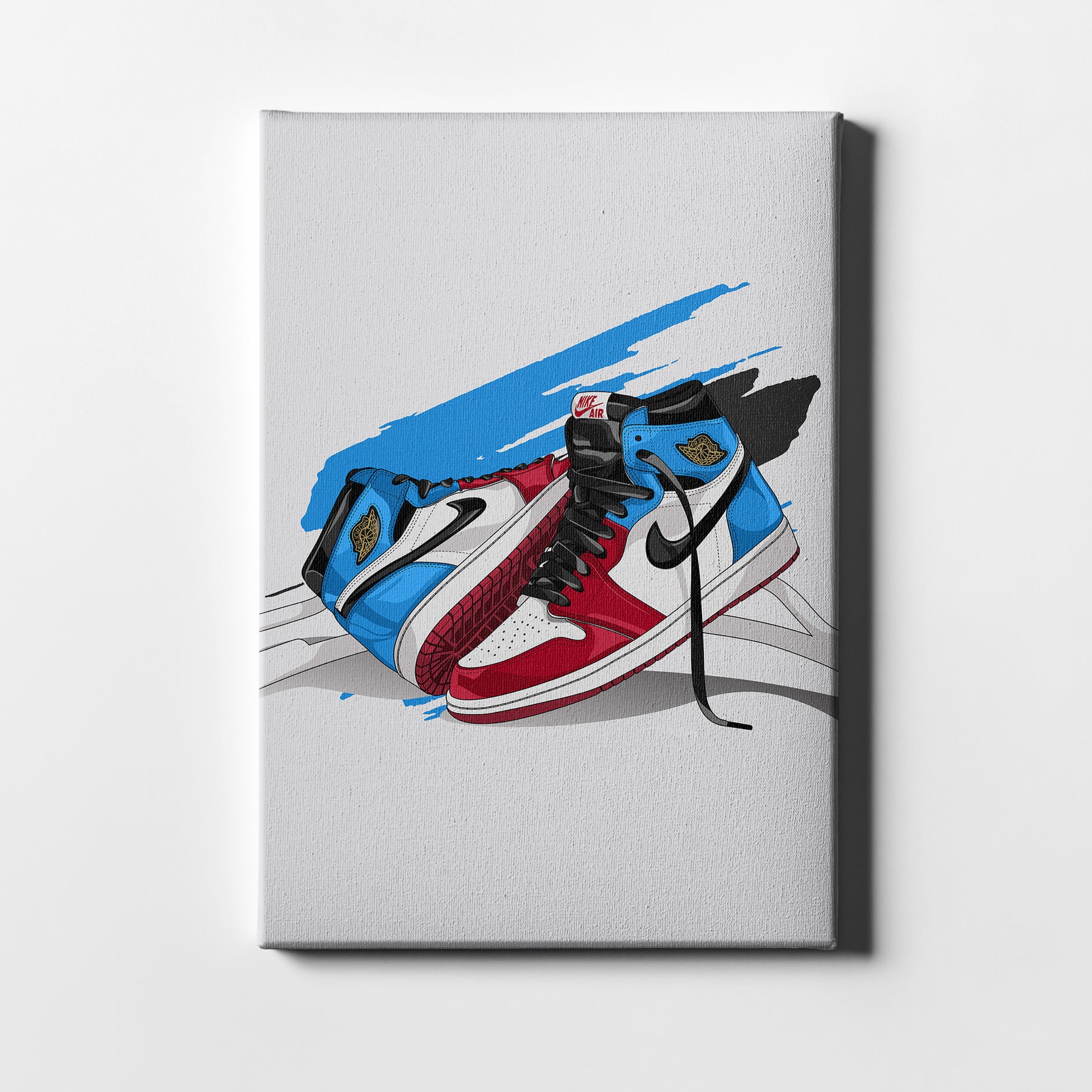 Air Jordan 1 Fearless Sneaker Print Canvas Poster Wallart Wall Art Dek Rbkstudios