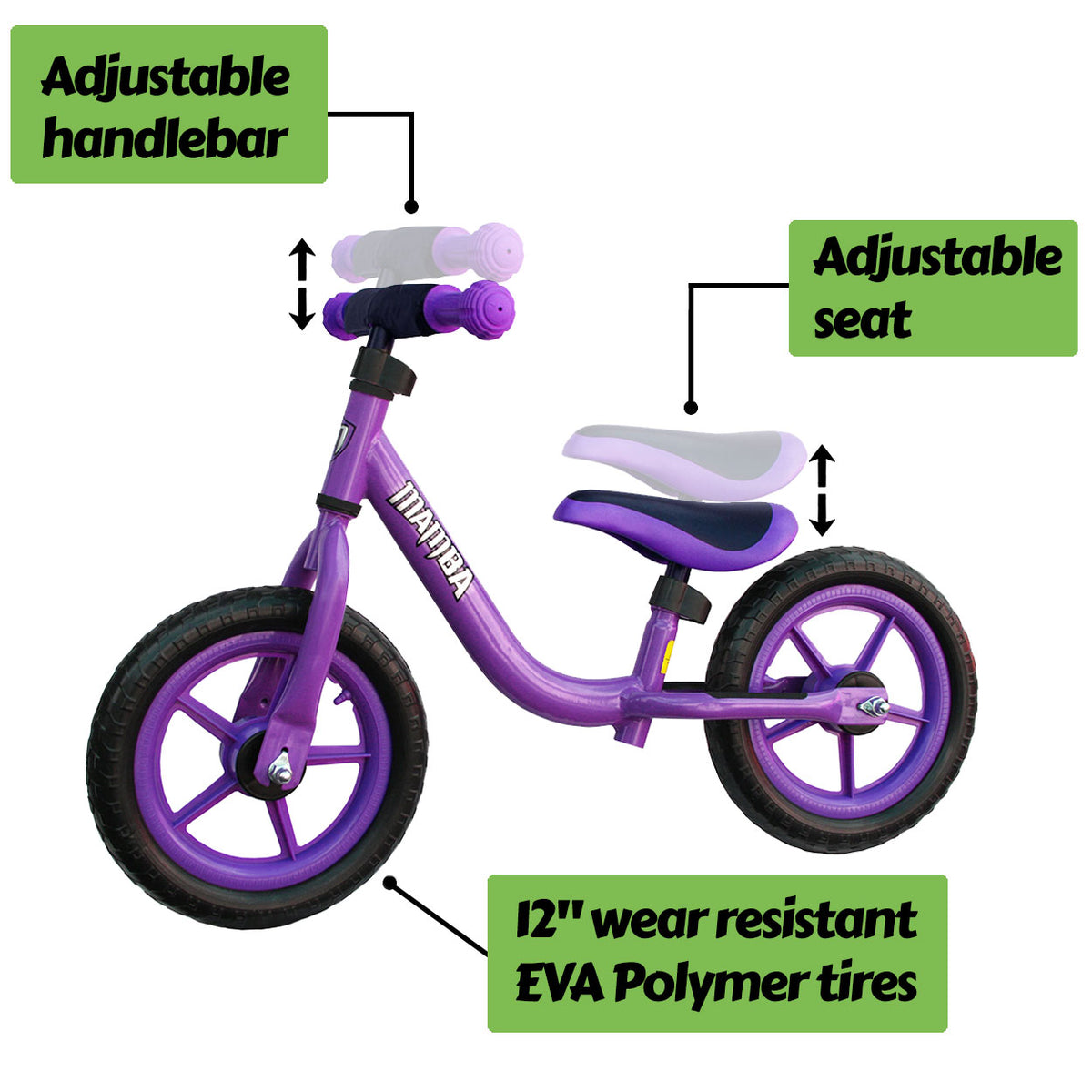 purple rocket balance bike