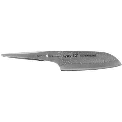 Chroma Type 301 7 1/4 Inch Santoku Knife Hammered Finish