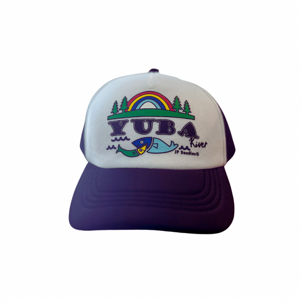 JP Doodles - Yuba River Trucker Hat -Black