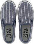 Me & Henry - Southampton Canvas Deck Shoes in Denim Stripe