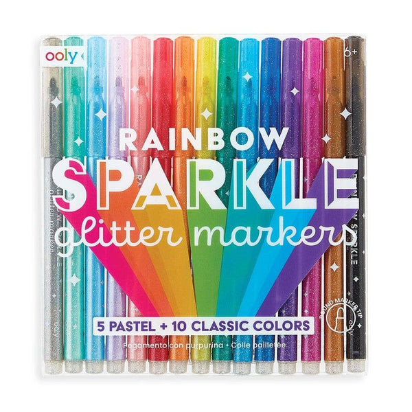 OOLY - Rainbow Sparkle Glitter Markers - liftsurelevadores