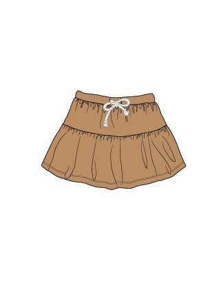 babysprouts clothing company - S23 D1: Baby Girl Skort in Butterscotch - kennethodaniel