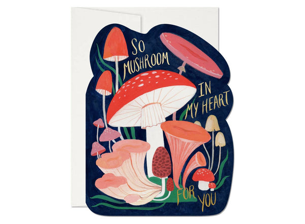 Red Cap Cards - So Mushroom love greeting card