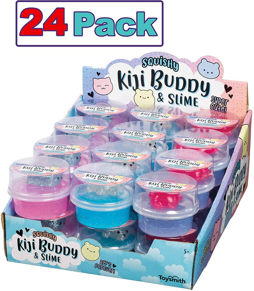 Toysmith - Squishy Kiji Buddy & Slime Kit, Asst Colors, Pocket/Travel