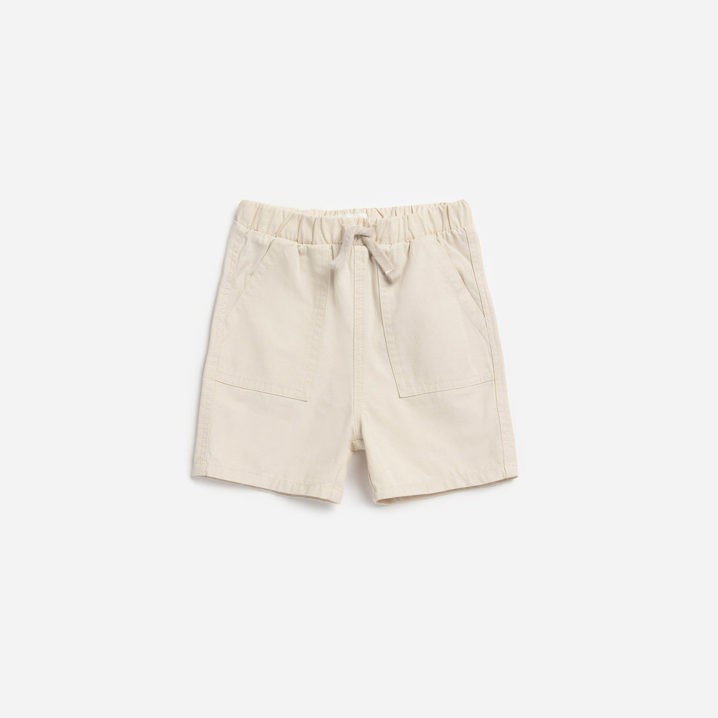 Miles The Label - Beige Organic Woven Twill Shorts - kennethodaniel