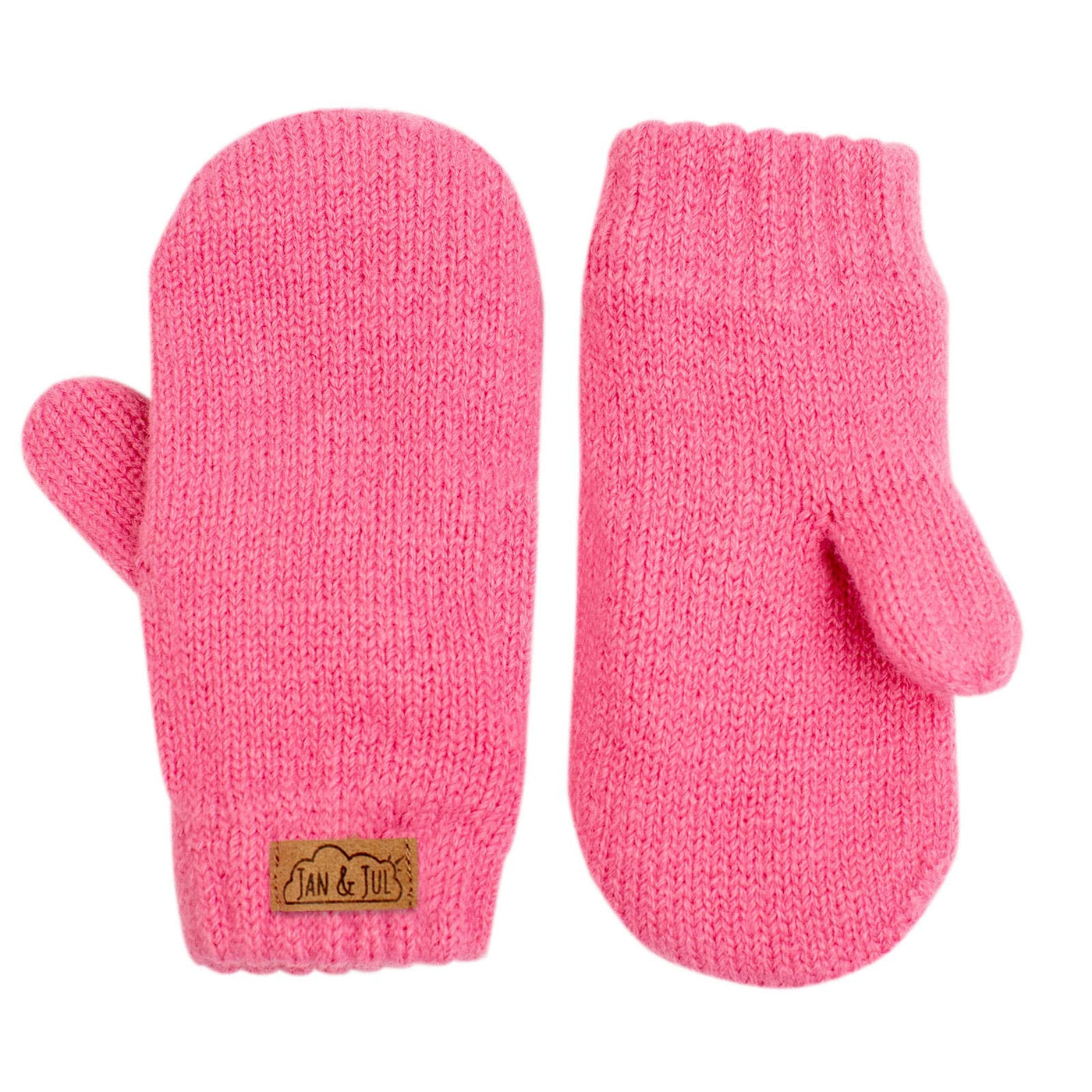 Jan & Jul - Watermelon Pink | Knit Mittens - kennethodaniel