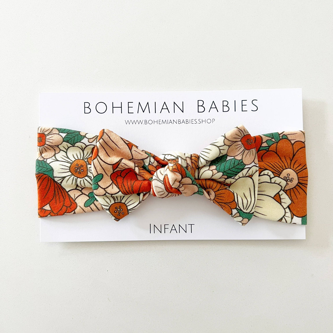 Bohemian Babies - Blushing Blooms - Organic Bow Headbands