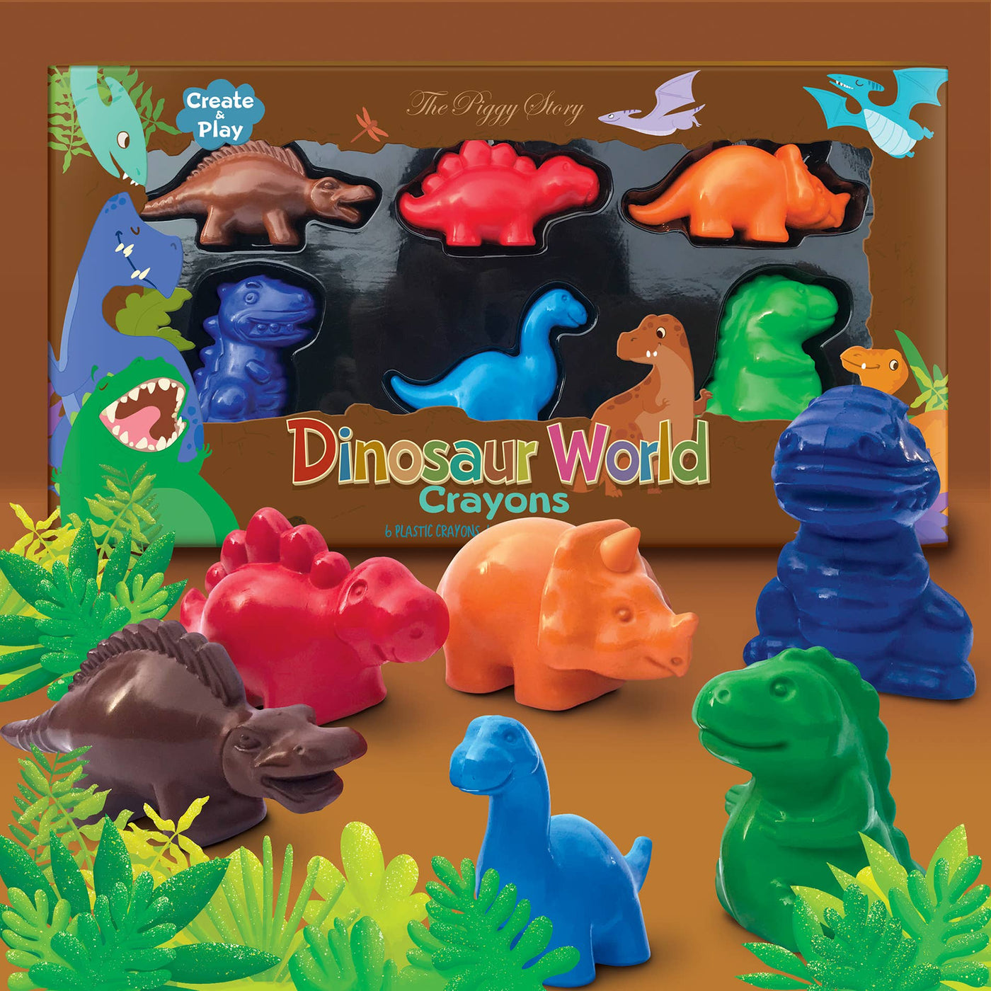 The Piggy Story - Dinosaur World Crayons of Fun