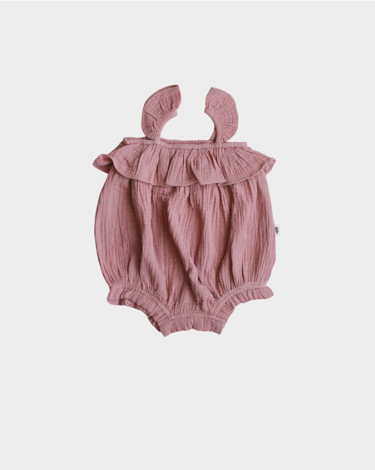 babysprouts clothing company - S23 D2: Baby Girl Bubble Romper in Dark Rose - kennethodaniel