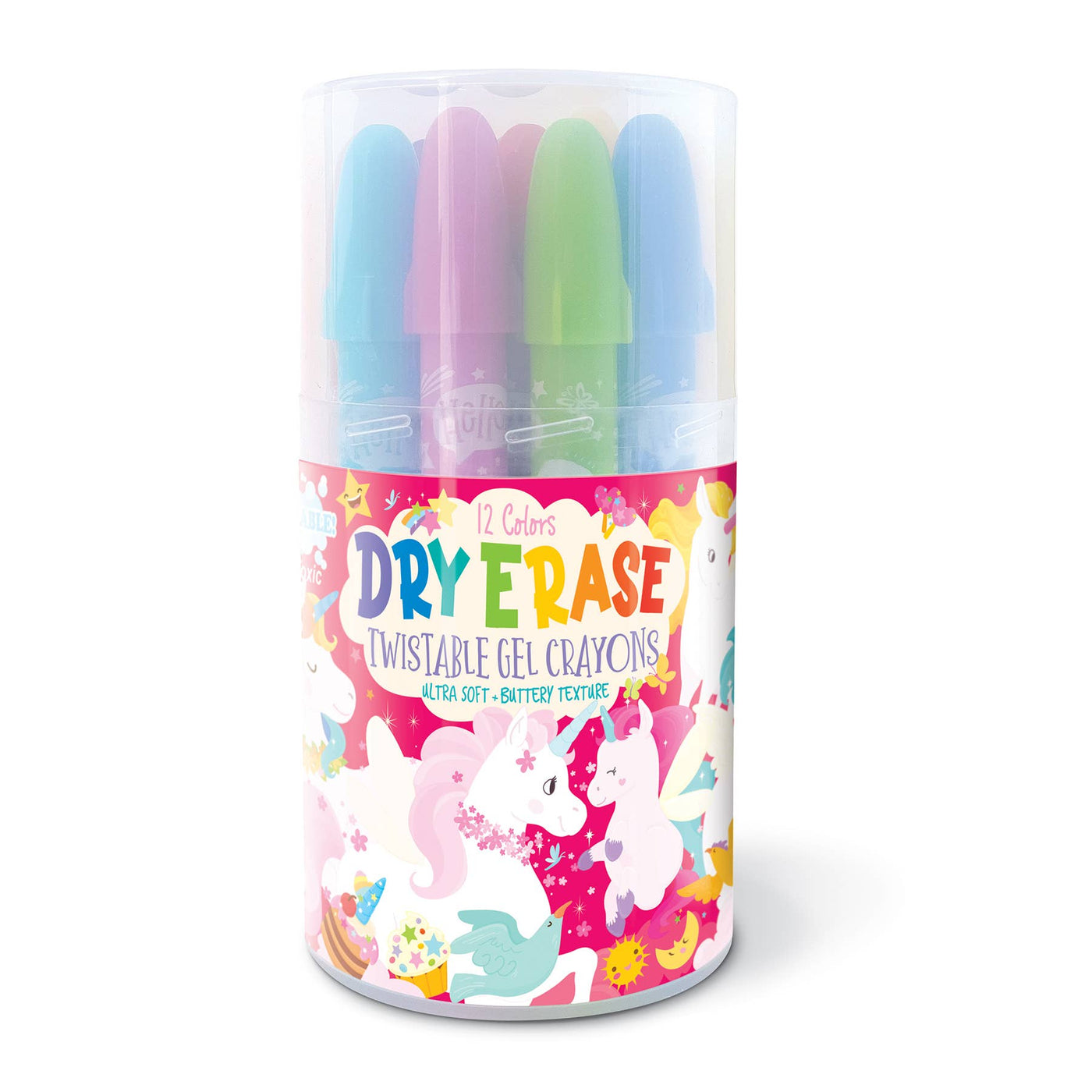 The Piggy Story - Dry Erase Twistable Gel Crayons- Unicorn Fantasy