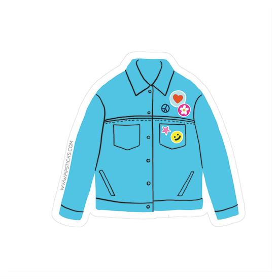 Pipsticks - Denim Jacket Vinyl Sticker - kennethodaniel