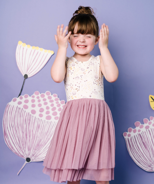 Bird & Bean® - Kids + Baby Tulle Tutu Dress - Spring Garden Floral