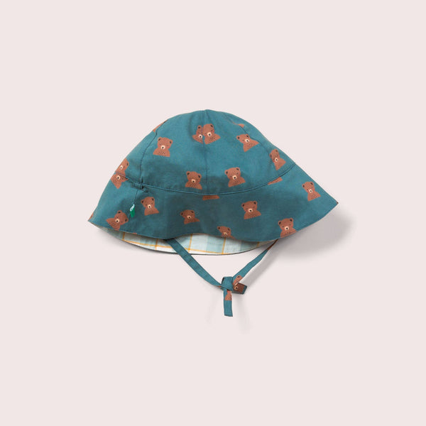 Little Green Radicals - Navy Bears Reversible Sunhat - kennethodaniel