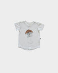 babysprouts clothing company - S23 D2: Girl's Screen-Printed Tee in Umbrella - kennethodaniel