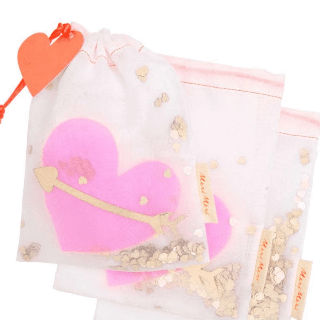 Meri meri - 3 heart shaker gift bags - kennethodaniel