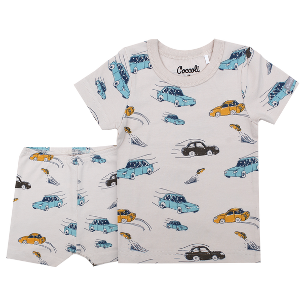 Coccoli - Car Print Short Sleeve Pajama Set