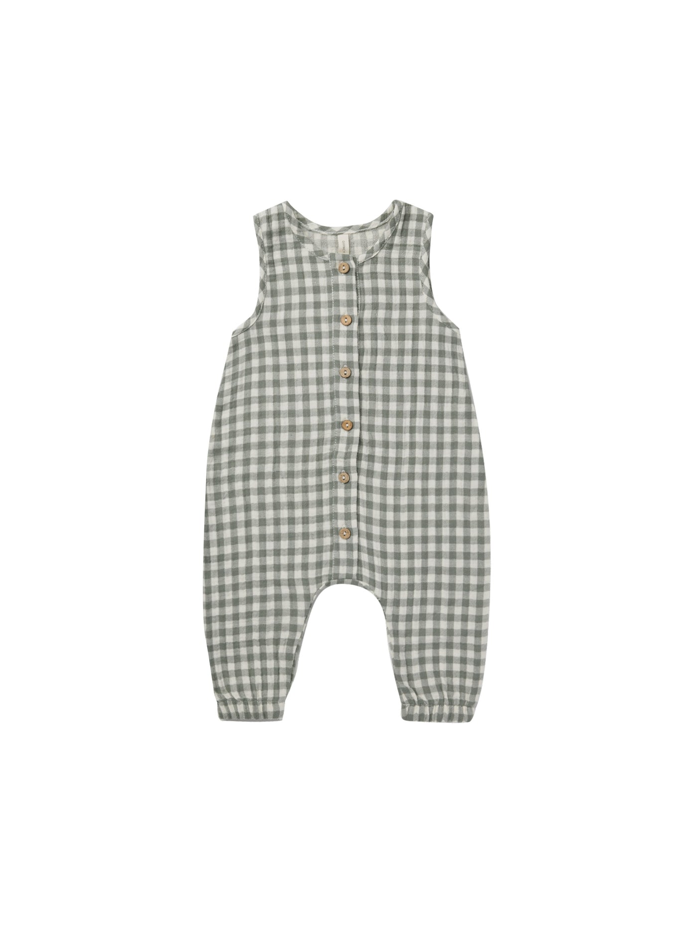 Quincy Mae - Woven Jumpsuit in Green Gingham