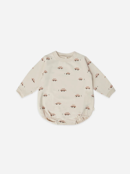 Quincy Mae - Crewneck Bubble Romper Cars