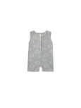 Quincy Mae - Ribbed Henley Romper in Clouds