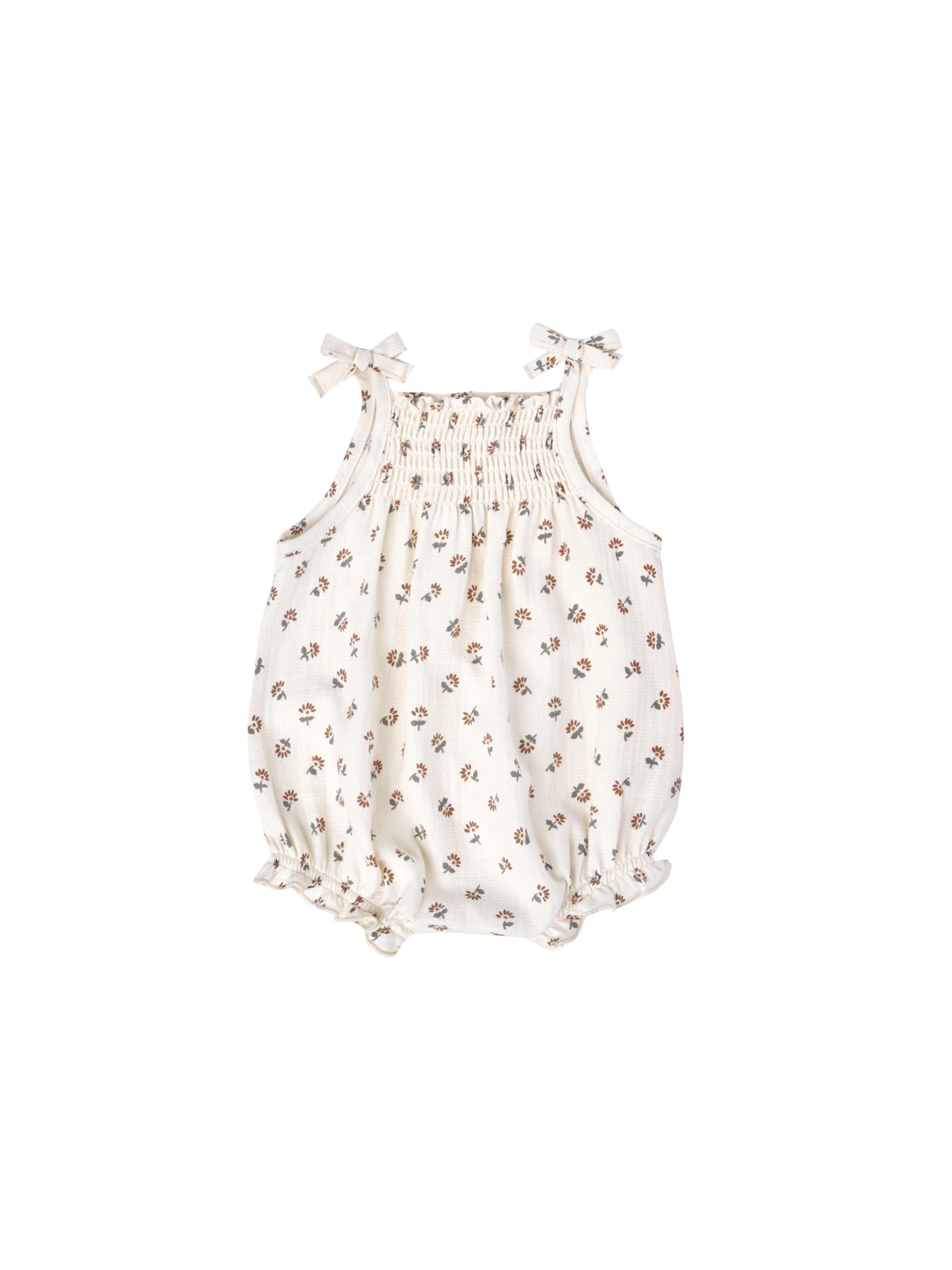 Quincy Mae - Smocked Woven Romper - Daisy