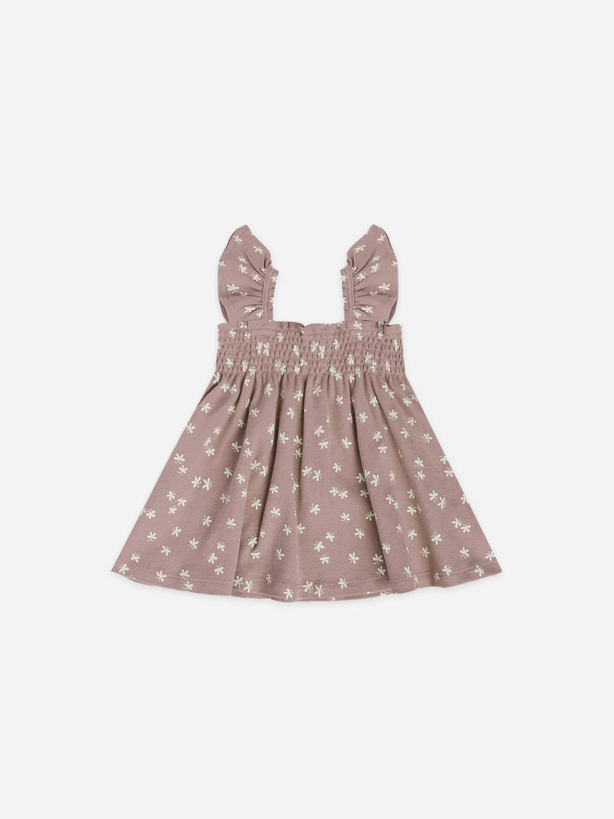 Quincy Mae - Organic Smocked Jersey Dress Butterflies