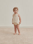 Quincy Mae - Smocked Woven Romper - Daisy