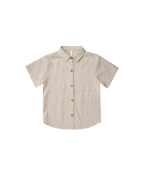 Rylee & Cru - Sand Stripe - Collared Short Sleeve Shirt